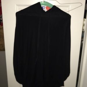 Black hooded Sweater with poncho-esque sleeves